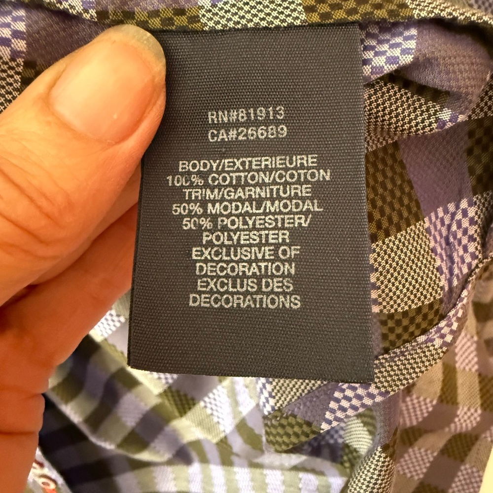 Robert Graham Black and Blue Checked Button-Down Shirt - Picture 4 of 7